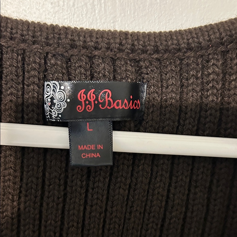 JJ Basics Brown Ribbed Sweater - Picture 2 of 3
